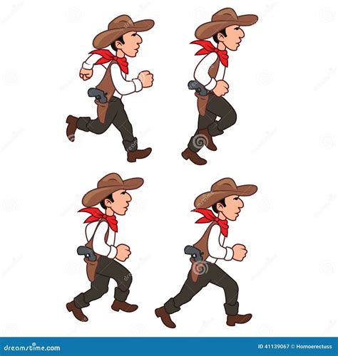 Running Cowboy Sprite Stock Image | CartoonDealer.com #41139067