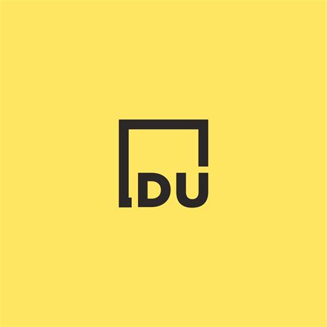 DU initial monogram logo with square style design 14956820 Vector Art ...