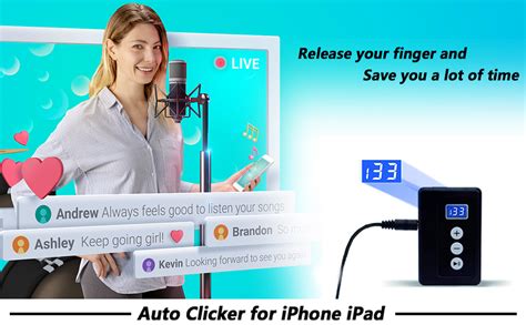 Screen Auto Clicker for iPhone iPad: Physically Connected Auto Clicker For Android IOS Screen Device,Adjustable Speed Automatic Screen Tapper,Suitable for Games, Live Broadcasts, Reward Tasks (ARB3727A-PJ)