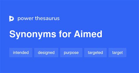 AIMED Synonyms: 889 Similar Words & Phrases