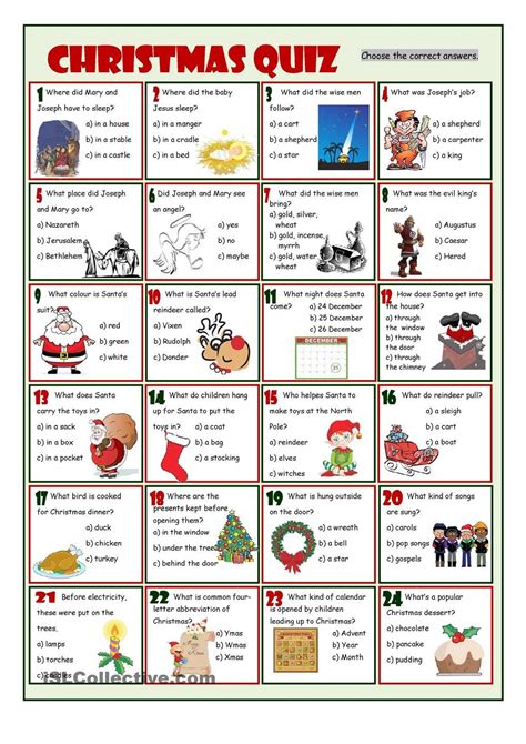 Christmas Trivia Answer Sheet Christmas Worksheets Quiz Game
