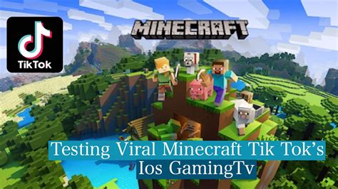 Testing Viral Tik Tok's on MINECRAFT | Ios GamingTv - iPhone Wired