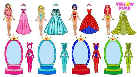 Paper Dolls Dress Up 🔴 Costumes Rapunzel Princess how to draw - YouTube ...