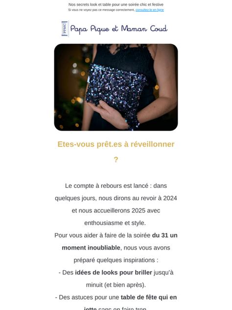 Papa Pique et Maman Coud: Votre check-list pour le réveillon | Milled