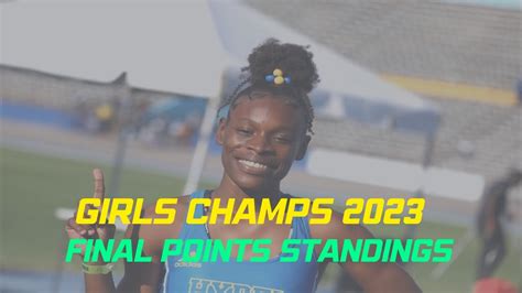 Final Standings for girls Issa Grace Kennedy Boys and Girls Champs 2023 ...