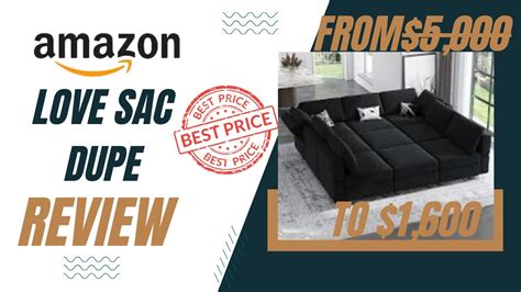 Affordable “Love Sac” Sectional Dupe Amazon Honest Review !! - YouTube