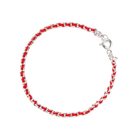 Bracelet fil rouge en argent – O-Judaisme