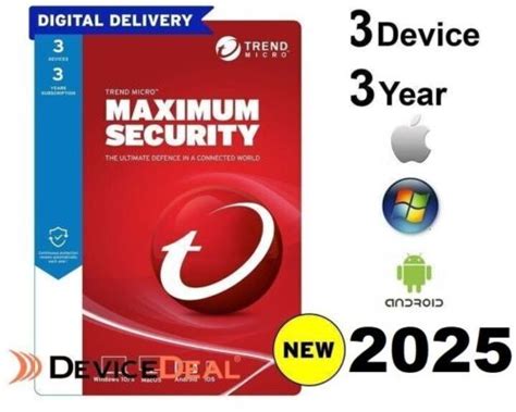 Trend Micro Maximum Security 2025 - 3 Years 3 Devices for PC, Mac ...