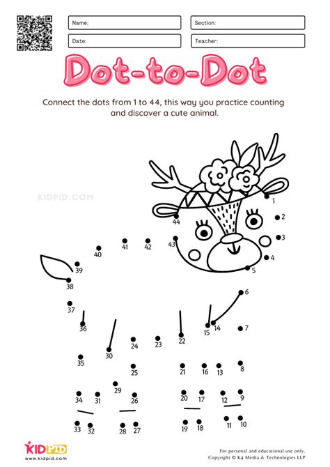Printable Connect The Dots Worksheets For Kids