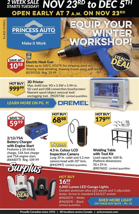 Princess Auto Black Friday Flyer Deals 2022