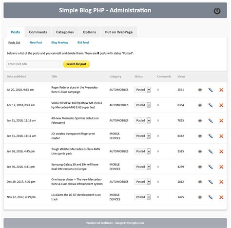 Simple Blog PHP (Posted by nevenov) | Hotscripts Blog