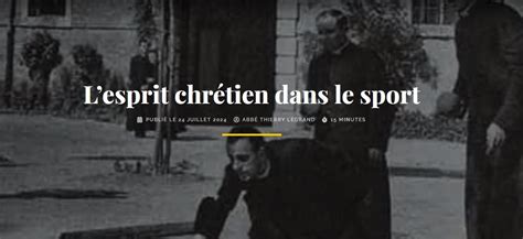 L’esprit chrétien dans le sport - Riposte-catholique