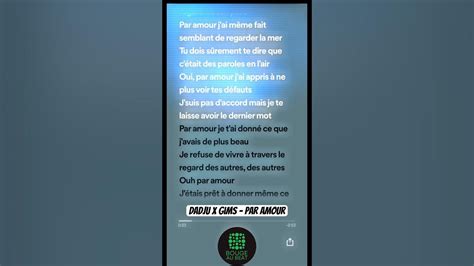Dadju ft Gims - Par amour ❤️ #dadju #gims #rapfrancais #speedupsongs #spedup #paroles #spotify