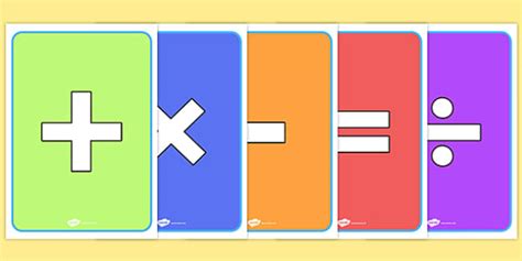 Maths Signs | Maths Resources (teacher made) - Twinkl