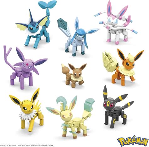 Buy MEGA Pokémon Every Eevee Evolution Toy Building Set, Vaporeon ...