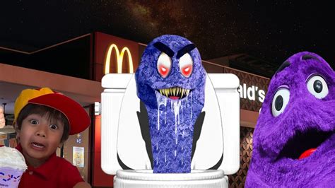 Ryan's World Try Grimace Shake in Real Life vs Grimace Skibidi Dob ...