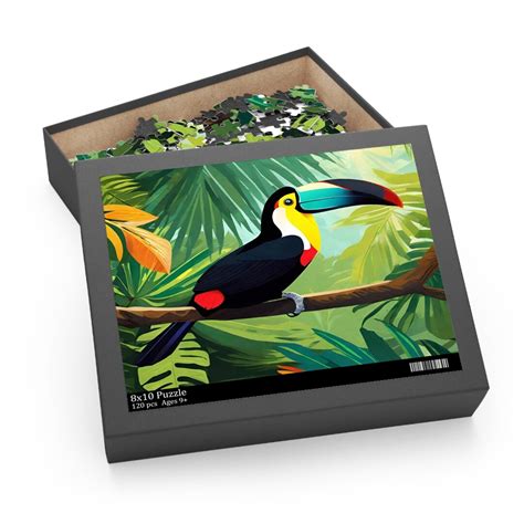 Toucan Puzzle, Toucan Jigsaw Puzzle, Bird Wall Art, Tropical Painting ...