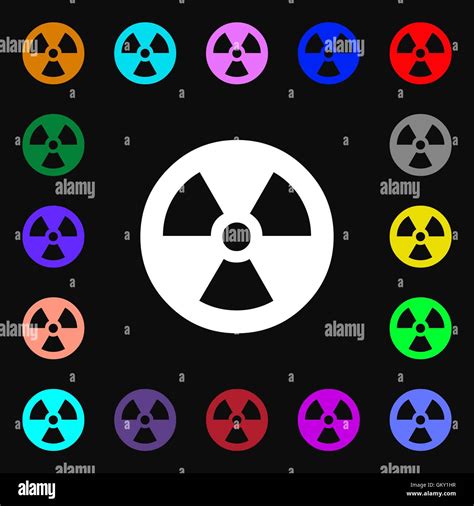 radiation iconi sign. Lots of colorful symbols for your design. Vector ...