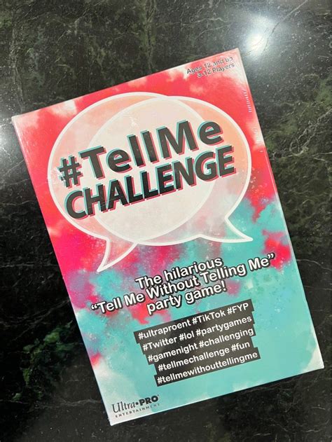 #tellme Challenge TikTok Board game party game, Hobbies & Toys, Toys ...
