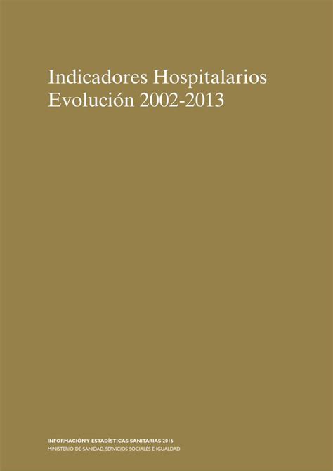 (PDF) Indicadores Hospitalarios Evolución 2002-2013 · 2017-02-23 ...