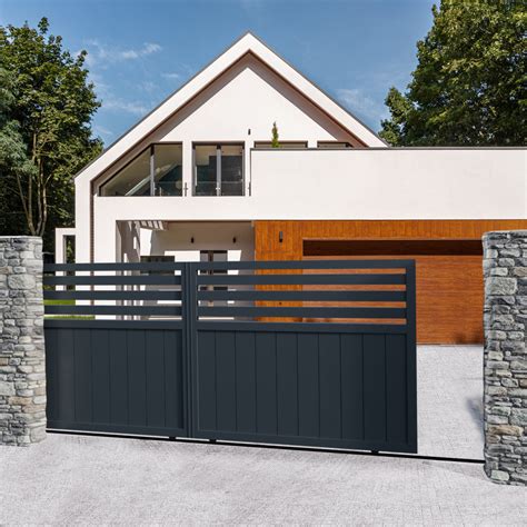 Portail alu 4m coulissant, sur mesure & fabriqué en France