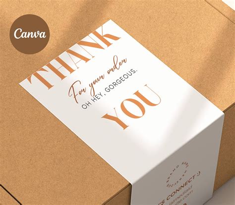 Shipping Box Sticker Template Canva | Order Packaging Seal Label ...