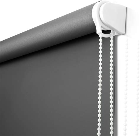 Persianas enrollables para ventana, 100 % opacas, color gris, de ...