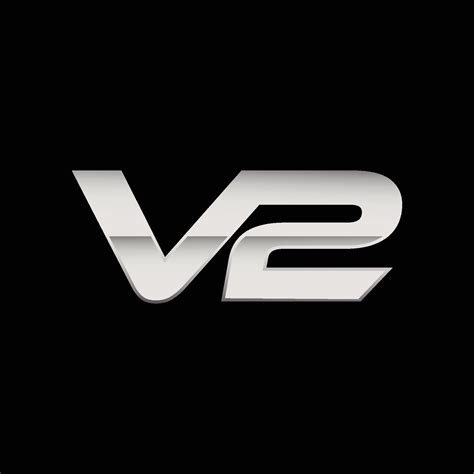 V 2 monogram, logo icon vector design illustration 23427439 Vector Art ...