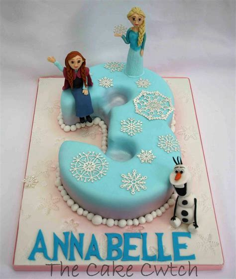 Frozen Number 3 - Cake by The Cake Cwtch - CakesDecor