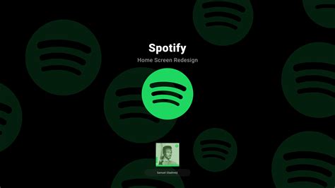 Mobile Spotify Home Screen Redesign presentation on Behance