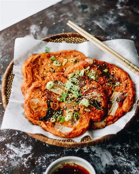 Korean Kimchi Pancakes Kimchijeon Recipe - CulturallyOurs | Kimchi jeon ...