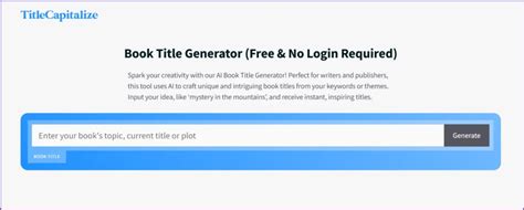 Générateur de Titres de Livre utilisant des Mots-Clés & IA : Top 10 des ...