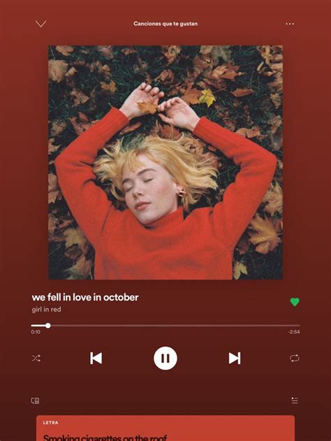 We fell in love in october Spotify | We fall in love, Falling in love, Cute