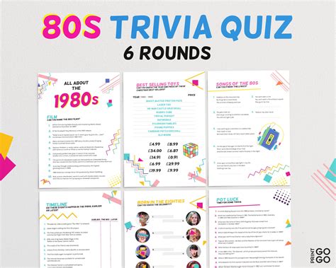 1980s Trivia Quiz Born in the 80s Pub Quiz General | Etsy