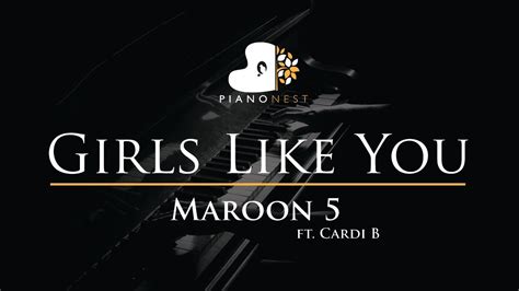 Maroon 5 - Girls Like You ft. Cardi B - Piano Karaoke / Sing Along / Cover with Lyrics