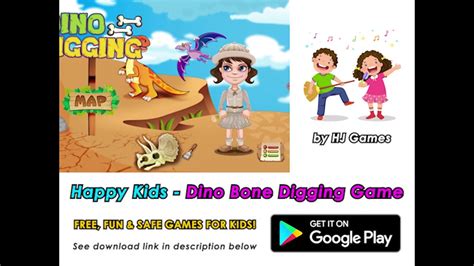 Happy Kids - Dino Bone Digging Game by HJ Games - YouTube