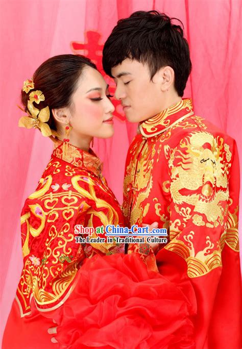 Supreme Chinese Wedding Dragon and Phoenix Wedding Dresses for Brides ...