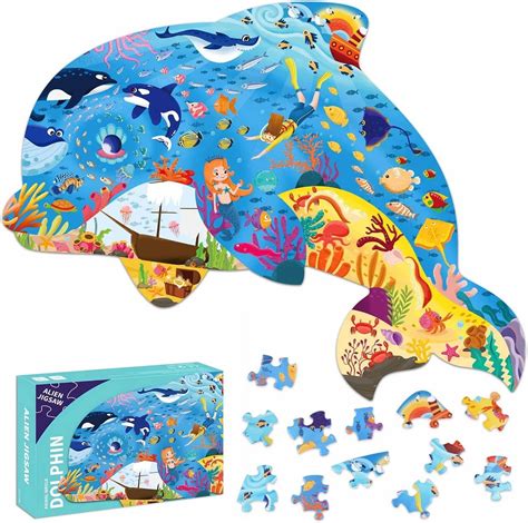 Dolphin Kinderpuzzle 108 Teile Puzzles für Kinder im Alter von 4 5 6 7 ...