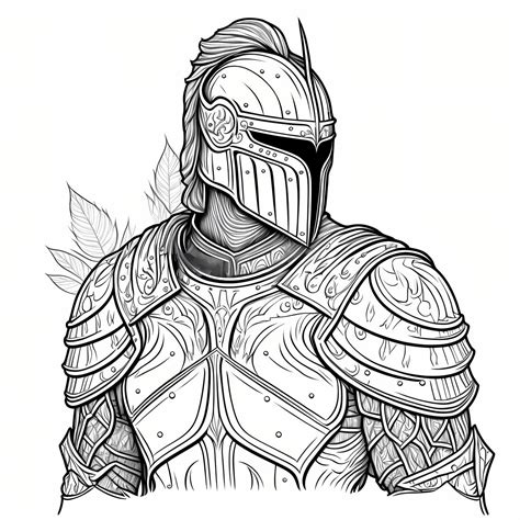 Coloring book page - Medieval knight by PM-Artistic on DeviantArt
