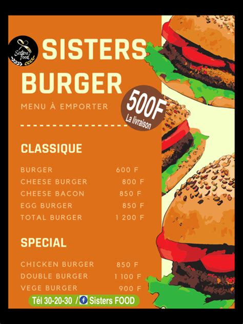 Sisters Food - Consultez notre menu sur Miam.nc