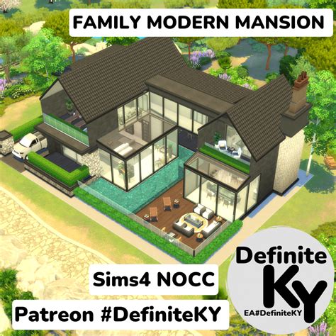Modern Mansion for Sims 4 - NOCC