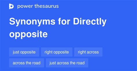 Directly Opposite synonyms - 66 Words and Phrases for Directly Opposite