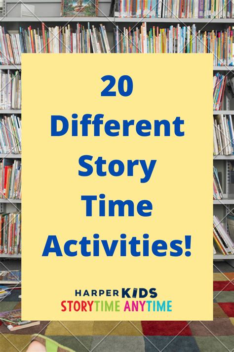 20 Different Story Time Activities! | Story time, Time activities, Read ...