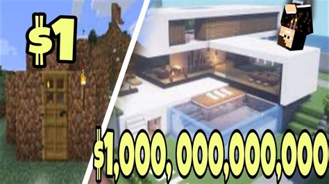 $1 HOUSE VS $1000000000000000 HOUSE IN MINECRAFT - YouTube