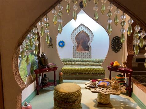 Dollhouse Miniatures ~ Handmade & Decorated Moroccan Themed Roombox w ...