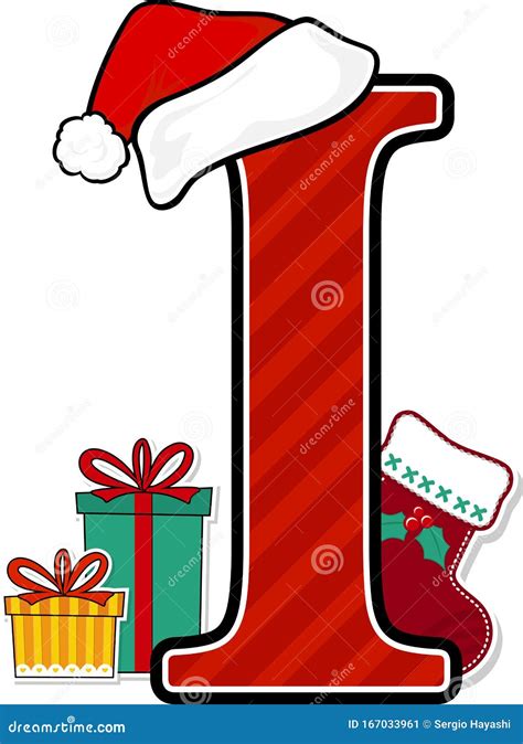 Capital Letter I with Christmas Design Elements Stock Vector ...