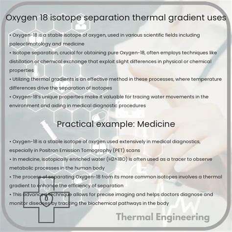 Oxygen-18 | Isotope Separation, Thermal Gradient Uses