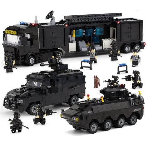 SALE 2018 Building Blocks Sets SWAT Team Transport Armored Vehicle ...