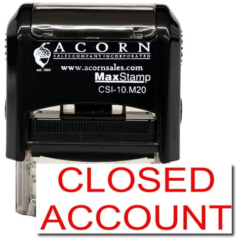 Self-Inking Closed Account Stamp - Walmart.com - Walmart.com