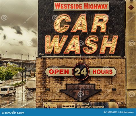 New York City-Car Wash editorial stock photo. Image of icon - 158934393